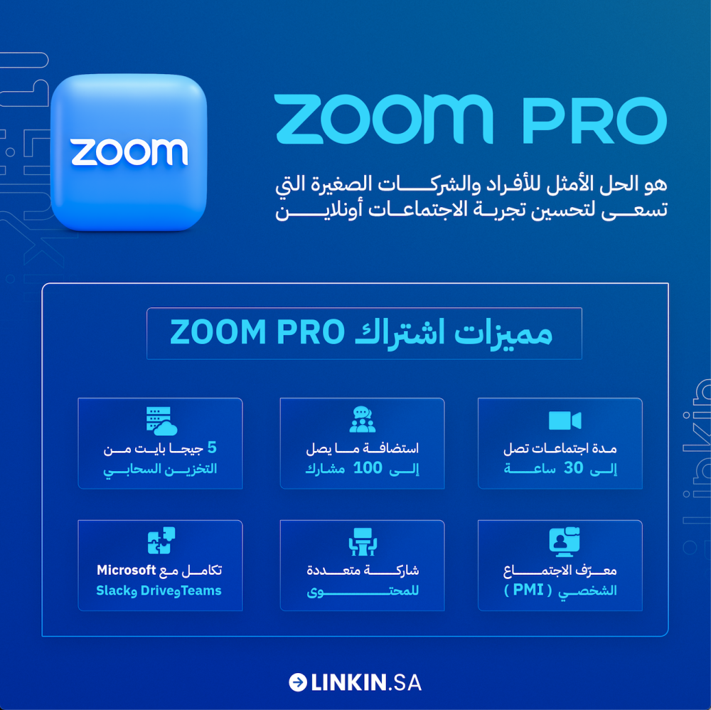 اشتراك زووم برو Zoom Pro لعقد اجتماعات فيديو احترافية بدون قيود زمنية